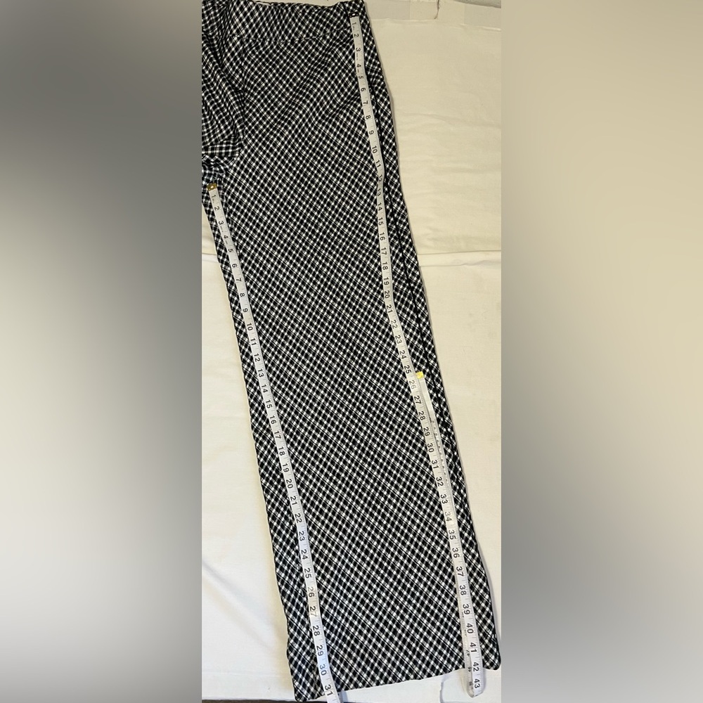 SPANX Gingham Micro-Check Wide Leg Pull-On Pants L - Picture 11 of 12